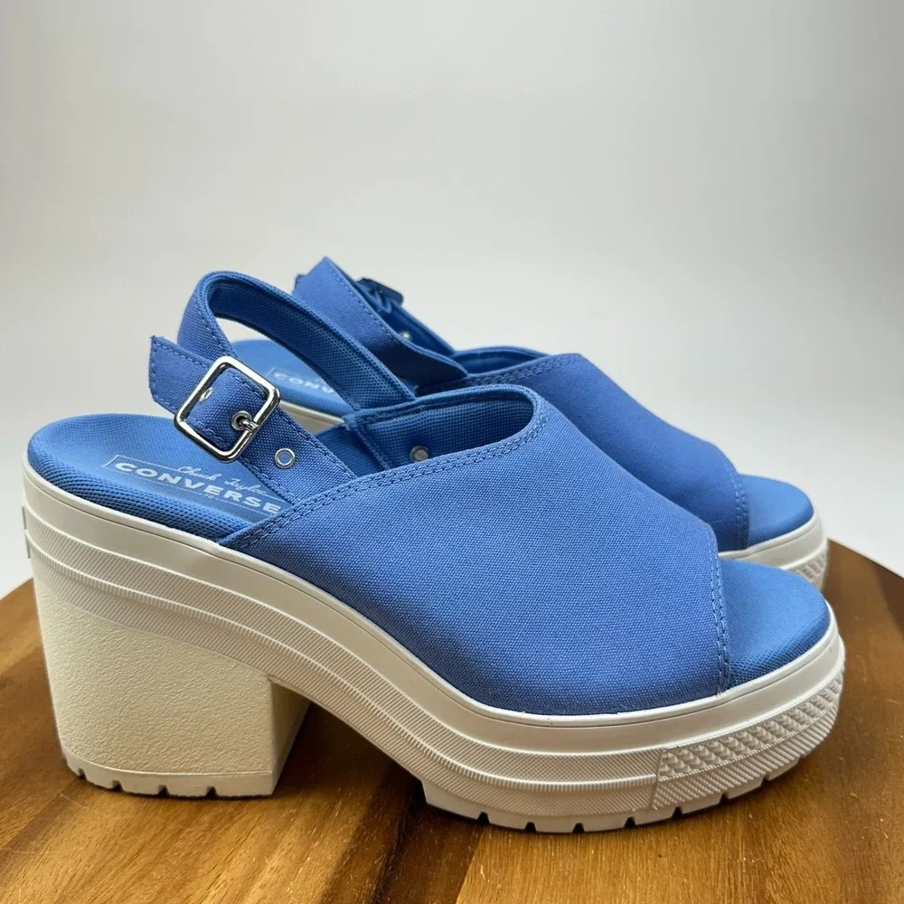 New Womens Vans Chuck 70 De Luxe Heel Slingback Blue Sandal Shoes Size 10 M NWOB